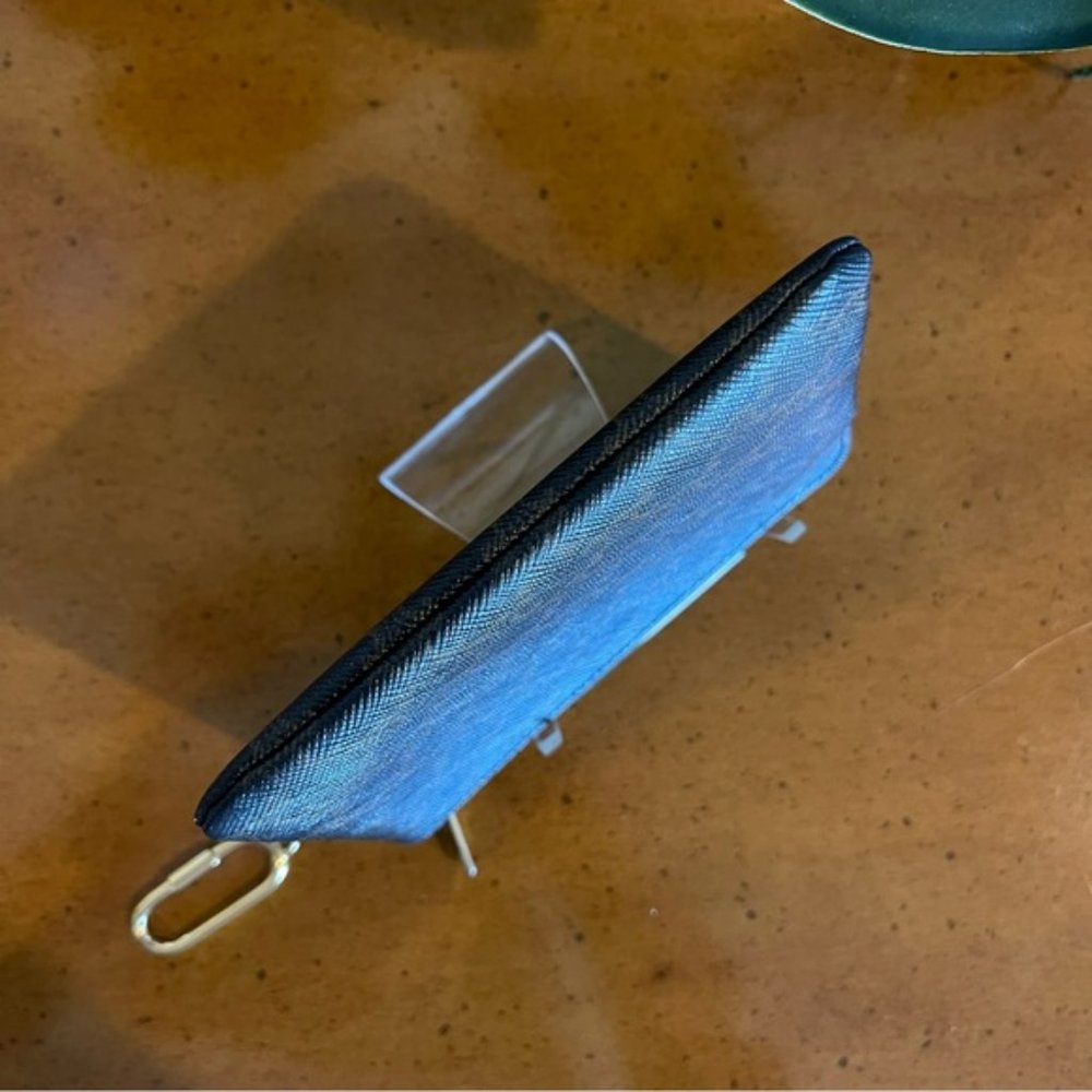 LIKE NEW CELINE Triomphe Logo Macadam PVC Wallet Coin Purse Keychain - Picture 3 of 5